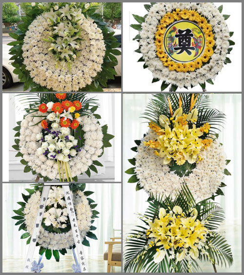 山东青岛胶州市里岔镇谭家一村花圈速递